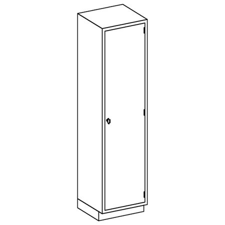 BLICKMAN High Cabinet 24 3/4"W x 84"H, 5 S/S Adj Shelves w/ Solid Door H24HAS